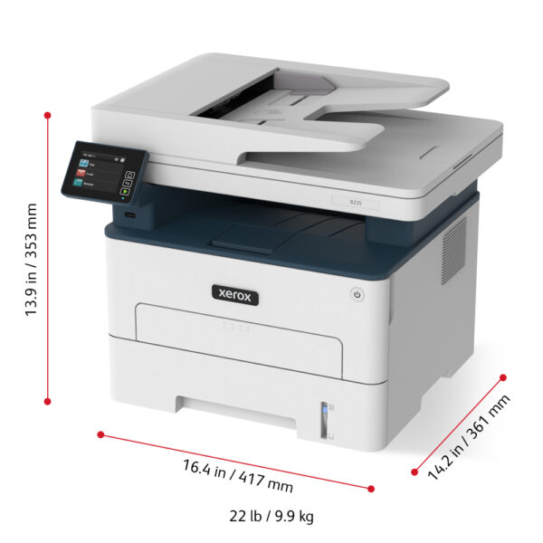 Xerox B235 A4 34 ppm draadloze dubbelzijdige printer PS3 PCL5e/6 ADF 2 laden totaal 251 vel - Afbeelding 5