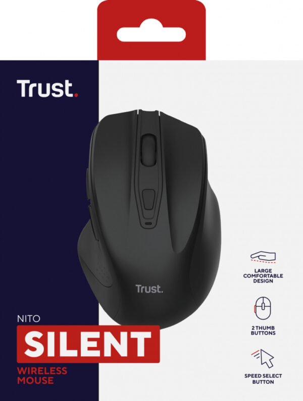 Trust Nito muis Universeel Rechtshandig RF Draadloos Optisch 2200 DPI - Afbeelding 8