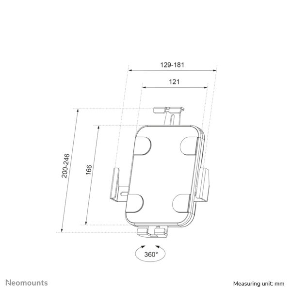 Neomounts WL15-625BL1 Tablet muurbeugel 7.9-11" - vergrendelbaar - universeel - Afbeelding 19