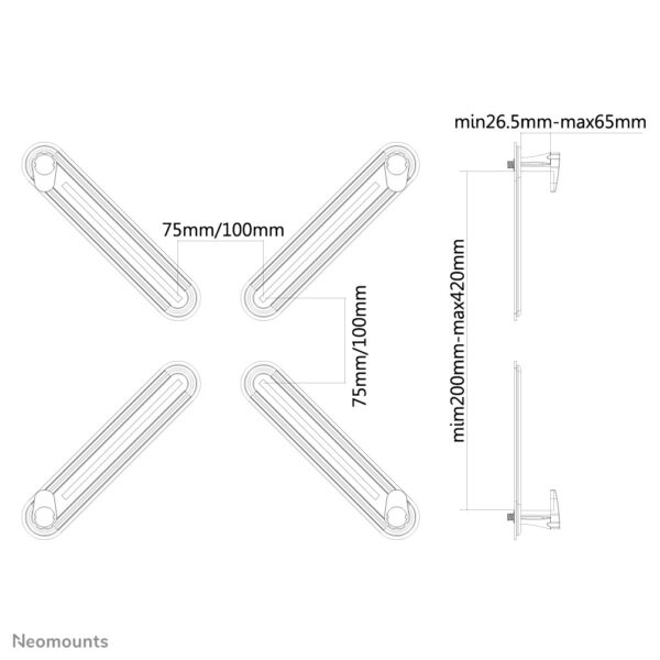 Neomounts FPMA-VESANON VESA-adapter 10-27" - Afbeelding 4