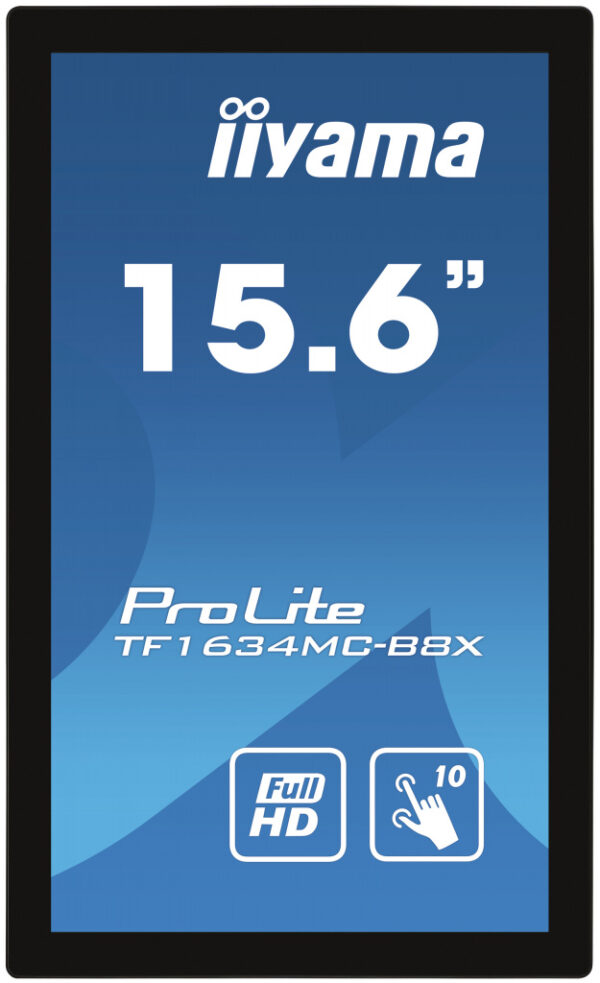 iiyama ProLite TF1634MC-B8X computer monitor 39,6 cm (15.6") 1920 x 1080 Pixels Full HD LED Touchscreen Multi-gebruiker Zwart - Afbeelding 2