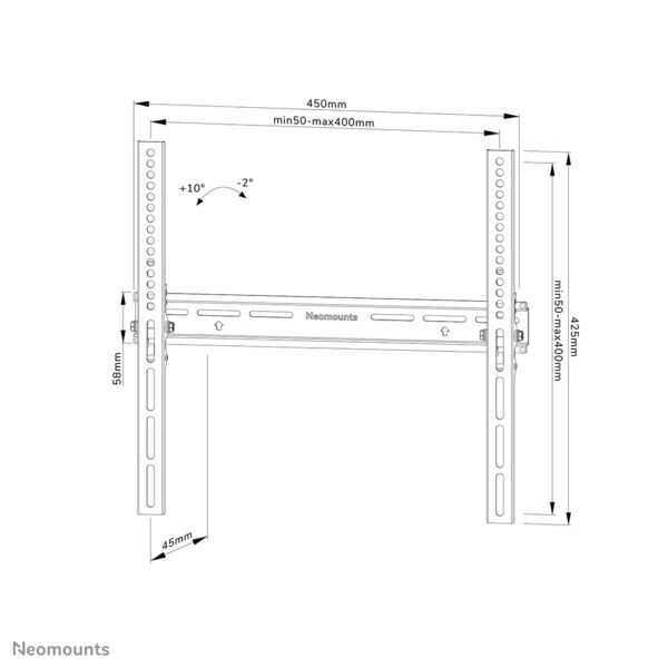 Neomounts WL35-350BL14 TV-beugel wand 32-65" - kantelbaar - vergrendelbaar - Easy Install - Afbeelding 16