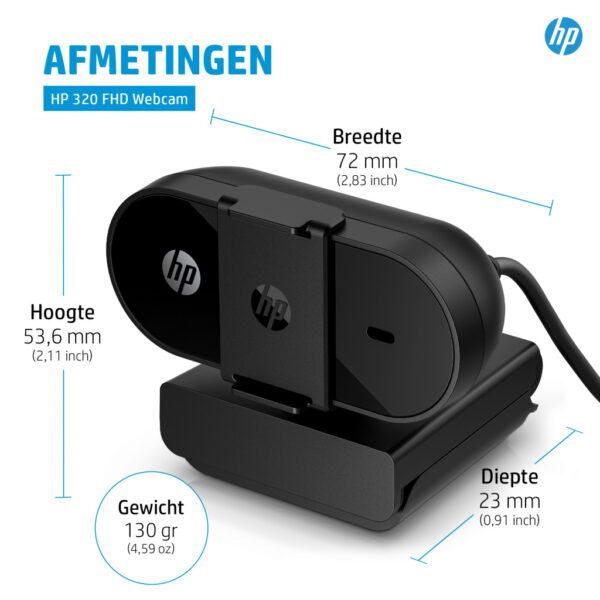HP 320 FHD-webcam - Afbeelding 5