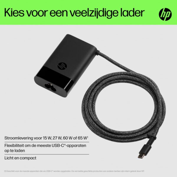 HP USB-C 65W-laptoplader - Afbeelding 7