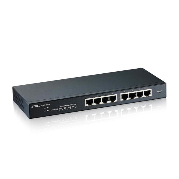 Zyxel GS1900-8 Managed L2 Gigabit Ethernet (10/100/1000) Zwart - Afbeelding 2