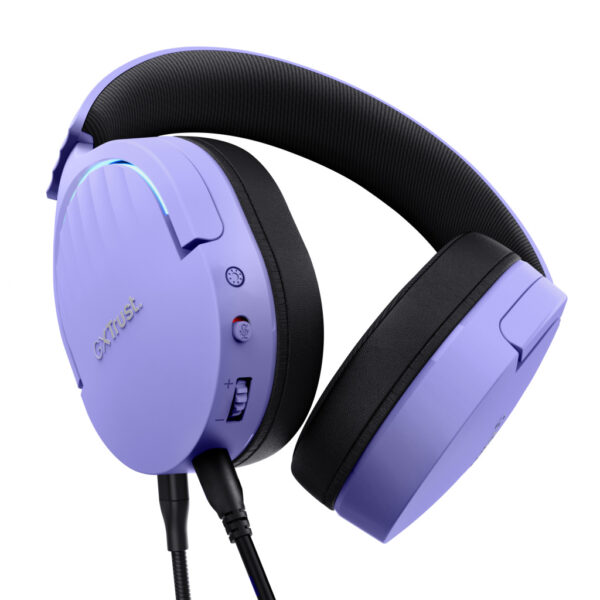 Trust GXT 490P FAYZO Headset Bedraad Hoofdband Gamen USB Type-A Zwart, Paars - Afbeelding 5