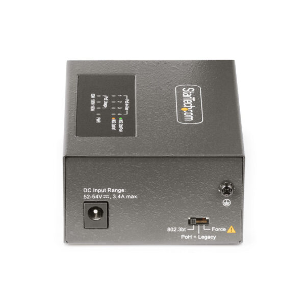 StarTech.com 4-Port Multi-Gigabit PoE++ Injector, 5/2.5/1G Ethernet (NBASE-T), PoE/PoE+/PoE++ (802.3af/802.3at/802.3bt), 160W Po - Afbeelding 4