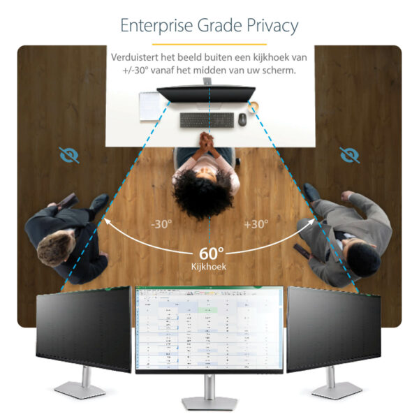StarTech.com 22-inch 16:9 Computer Monitor Privacy Filter, Anti-Glans Privacyscherm met 51% Blauw Licht Reductie, Monitor Screen - Afbeelding 9