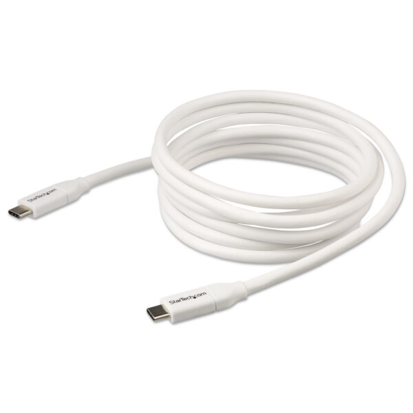 StarTech.com USB-C naar USB-C kabel met 5A/100W Power Delivery - M/M - wit - 2 m - USB 2.0 - USB-IF certificatie - Afbeelding 3