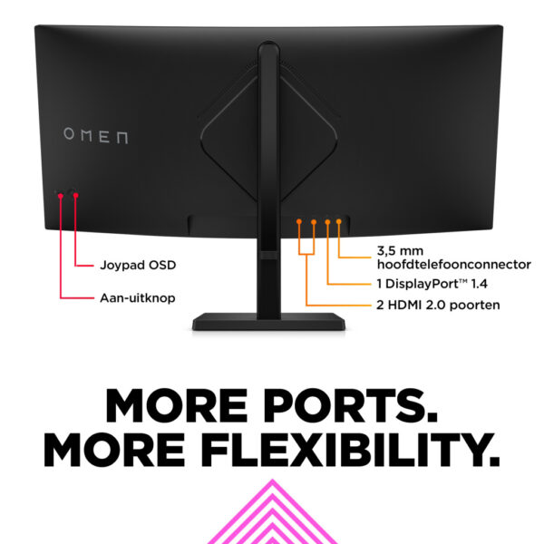 OMEN by HP 34 inch WQHD 165 Hz Curved gaming monitor - OMEN 34c - Afbeelding 9