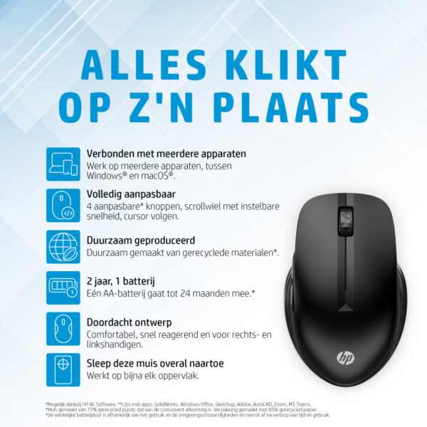 HP 430 Multi-Device draadloze muis - Afbeelding 5