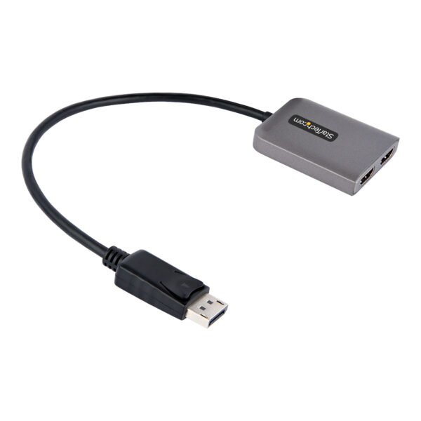 StarTech.com Displayport MST HUB, DP naar Dual HDMI 4K 60Hz, DisplayPort Multi Monitor Adapter met 30cm Kabel, DP 1.4 Multi Stre - Afbeelding 2