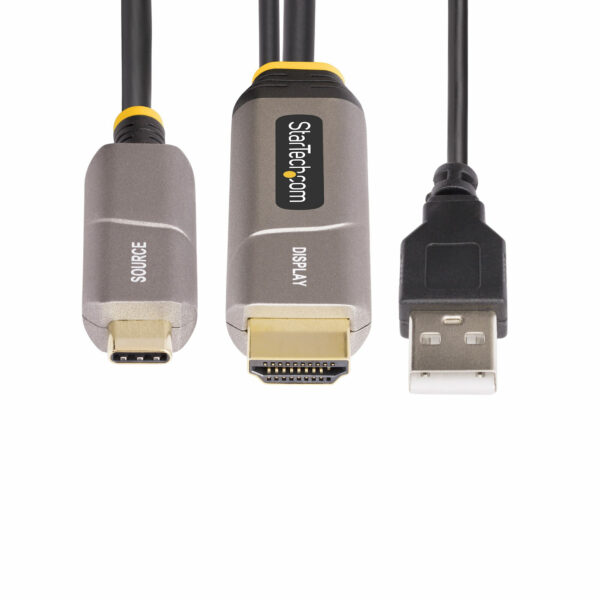 StarTech.com 9,15m USB-C naar HDMI 2.0 Actieve Optische Kabel (AOC), OM3 Multi-mode, 4K 60Hz, CL3 Rated, HDR10, HDCP1.4/2.2, Uni - Afbeelding 2