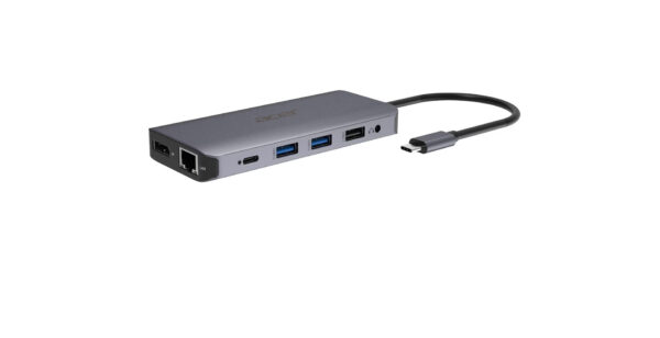Acer 12-in-1 Type-C Dongle Bedraad USB 3.2 Gen 1 (3.1 Gen 1) Type-C Zilver - Afbeelding 2