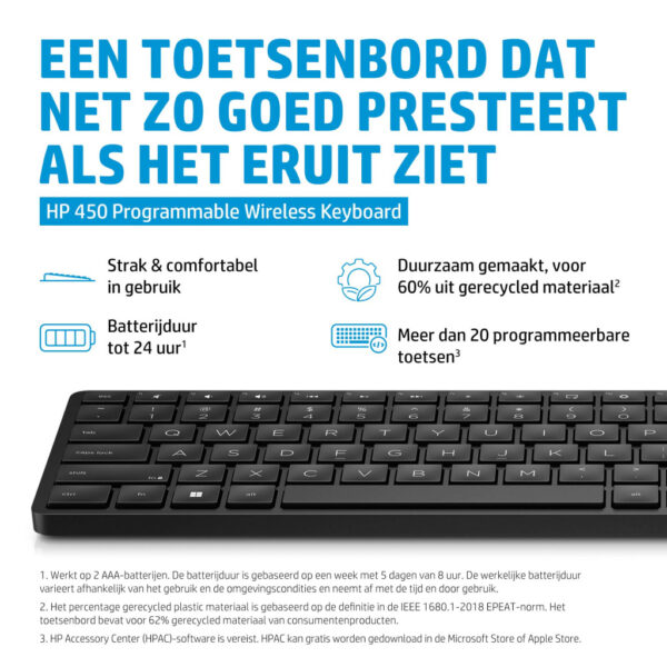 HP 450 programmeerbaar draadloos toetsenbord - Afbeelding 6