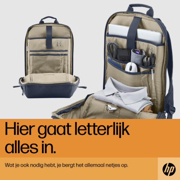 HP Travel 15,6 Laptop Backpack, 18 liter, Iron Grey - Afbeelding 7
