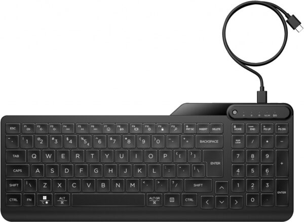 HP 400 backlit toetsenbord met kabel - Afbeelding 5