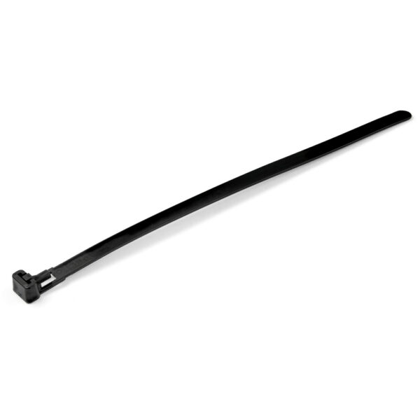 StarTech.com 20 cm Zwarte Herbruikbare Kabelbinders 7 mm Breed, 50 mm Bundeldiameter, 22 kg Treksterkte Hersluitbare Nylon Snelb - Afbeelding 2