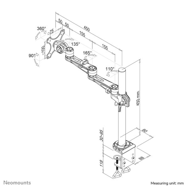Neomounts FPMA-D935 Monitorarm 10-30" - Afbeelding 8