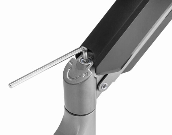 Gembird Monitorarm met gasveer voor 3 monitoren (wandmontage), space grey - Afbeelding 6