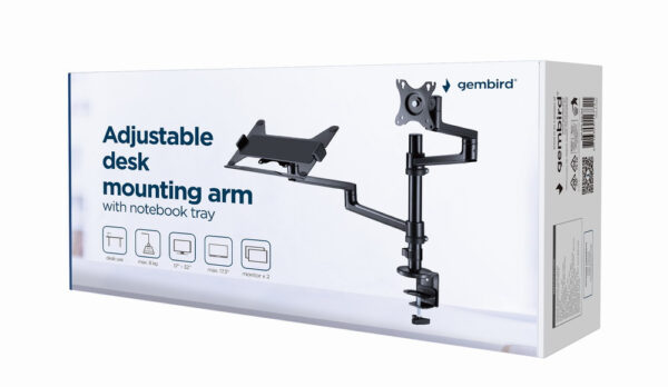 Gembird MA-DA-04 flat panel bureau steun 81,3 cm (32") Zwart - Afbeelding 12