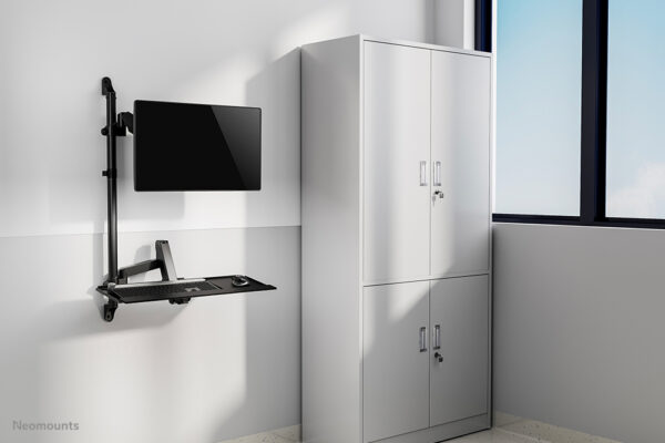 Neomounts WL90-325BL1 Zit-sta werkstation wand 17-32" - gasveer - Afbeelding 14