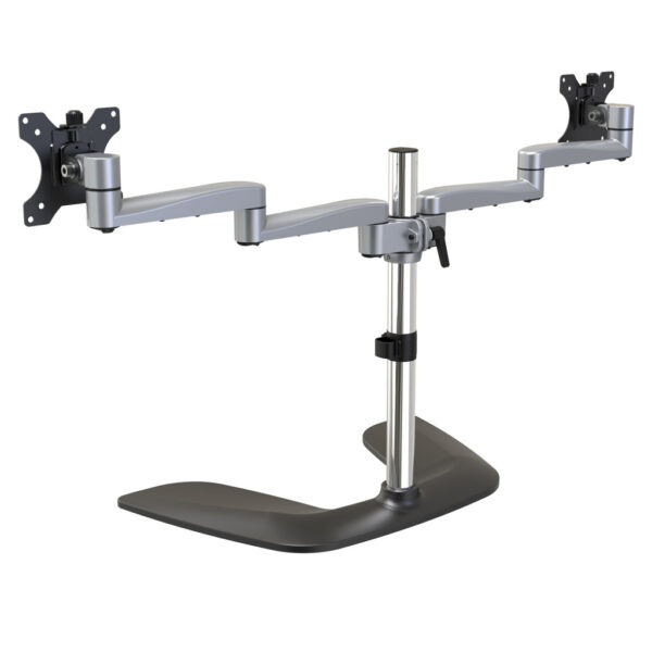 StarTech.com Dual Monitor Stand, Ergonomische Monitorstandaard voor VESA Schermen tot 32" (8kg), Vrijstaande en Scharnierende Un - Afbeelding 2