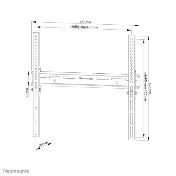 Neomounts WL30-350BL14 TV-beugel wand 32-65" - vlak - vergrendelbaar - Afbeelding 14