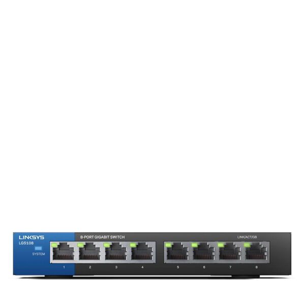 Linksys 8-poorts Desktop Gigabit-switch voor bedrijven (LGS108) - Afbeelding 2