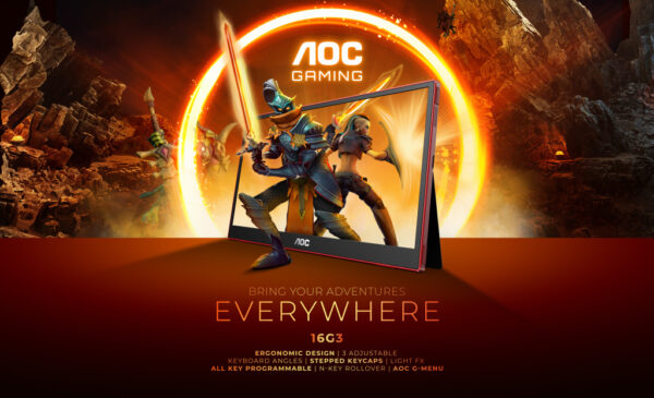 AOC 16G3 Draagbare televisie en monitoor Draagbare monitor Zwart, Rood 39,6 cm (15.6") TFT 1920 x 1080 Pixels - Afbeelding 16