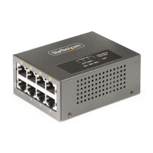 StarTech.com 4-Port Multi-Gigabit PoE++ Injector, 5/2.5/1G Ethernet (NBASE-T), PoE/PoE+/PoE++ (802.3af/802.3at/802.3bt), 160W Po