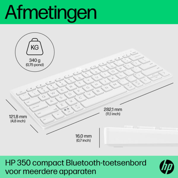 HP 350 Compact Multi-Device Bluetooth Keyboard - Afbeelding 5
