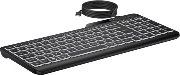 HP 405 backlit toetsenbord met kabel voor meerdere apparaten - Afbeelding 4