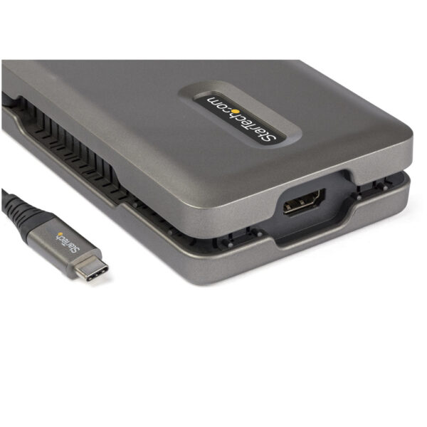 StarTech.com USB C Multiport Adapter, USB C naar 4K 60Hz HDMI 2.0, 2-Port 10Gbps USB Hub, 100W Power Delivery Pass-through, GbE, - Afbeelding 2