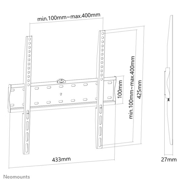 Neomounts FPMA-W300BLACK TV-beugel wand 32-55" - ultra-vlak - Afbeelding 14