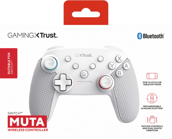 Trust GXT 1246W MUTA Wit Bluetooth Gamepad Nintendo Switch, Nintendo Switch Lite - Afbeelding 4