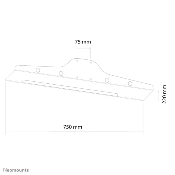 Neomounts KEYB-V100 Toetsenbord-/muishouder - b 75 cm - Afbeelding 3