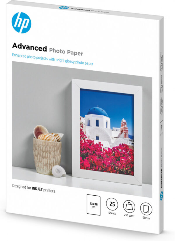 HP Advanced fotopapier, glanzend, 250 g/m2, 13 x 18 cm (127 x 178 mm), 25 vellen - Afbeelding 3