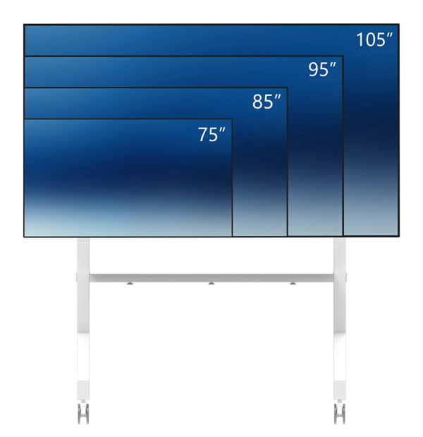 Neomounts FL50-575WH1 TV trolley 65-110" - snelle installatie - TÜV - Afbeelding 3