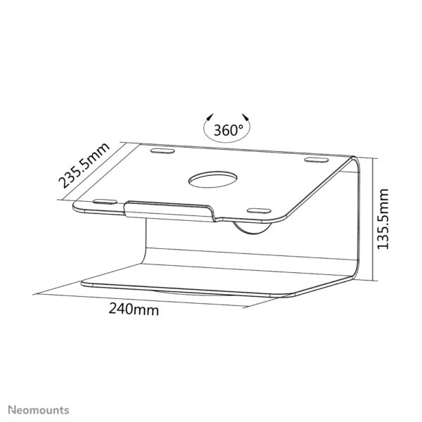 Neomounts NSLS050 Laptopstandaard 10-17" - draaibaar - universeel - Afbeelding 12