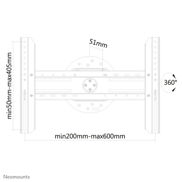 Neomounts LED-WR100BLACK TV-beugel wand 37-75" - roteerbaar - Afbeelding 7