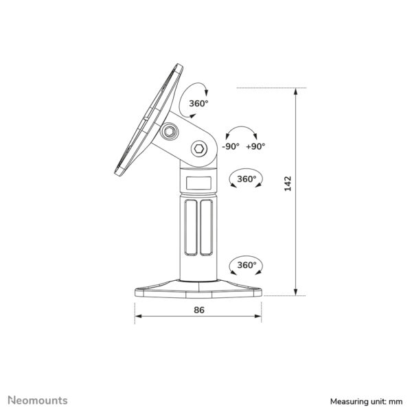 Neomounts SPEAKER-W100BLACK Speaker houder - universeel - full motion - Afbeelding 11