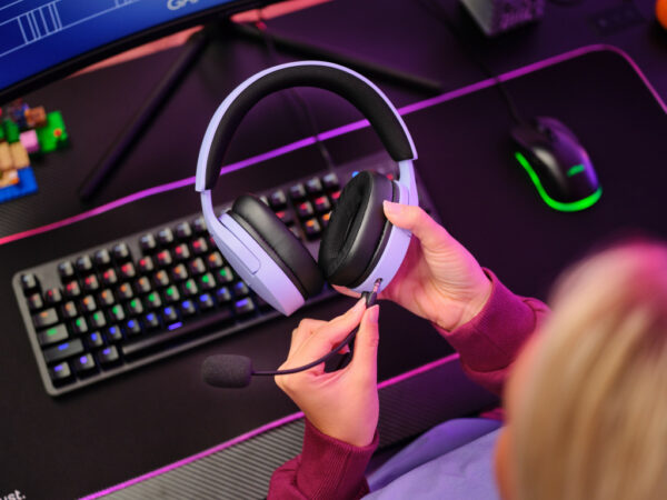 Trust GXT 489P FAYZO Headset Bedraad Hoofdband Gamen Zwart, Paars - Afbeelding 11