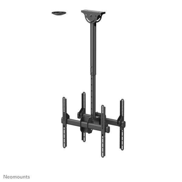 Neomounts NM-C440DBLACK Dual monitor/TV-beugel plafond 32-60" - h 56-91 cm - Afbeelding 2