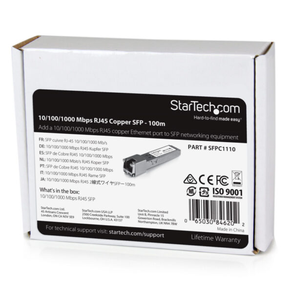 StarTech.com Cisco Compatibele Gigabit RJ45 SFP Transceiver Module Koper - Mini-GBIC met Digital Diagnostics Monitoring - Afbeelding 5