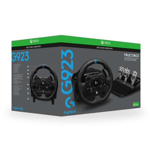 Logitech G G923 Zwart USB 2.0 Stuurwiel + pedalen Analoog/digitaal PC, PlayStation 4, PlayStation 5 - Afbeelding 18