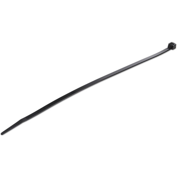 StarTech.com 25 cm Zwarte Kabelbinders 4 mm Breed, 68 mm Bundeldiameter, 22 kg Treksterkte Zelfsluitende Snelbinders uit Nylon m