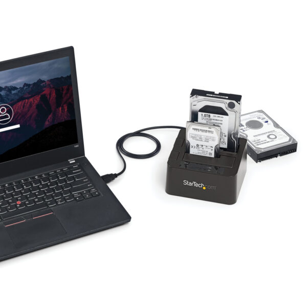 StarTech.com USB 3.1 (10bps) dubbel harddisk docking station voor 2,5 en/of 3,5" SATA SSD/HDD - Afbeelding 4