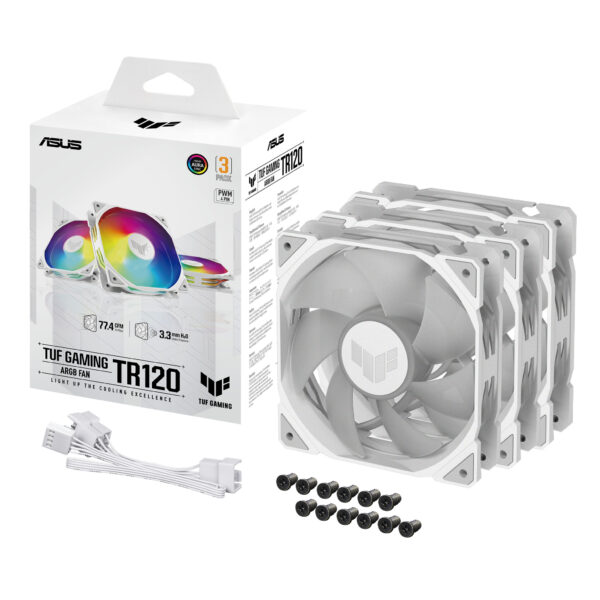 ASUS TUF GAMING TR120 ARGB 3IN1 White Computer behuizing Luchtkoeler 12 cm Wit - Afbeelding 11
