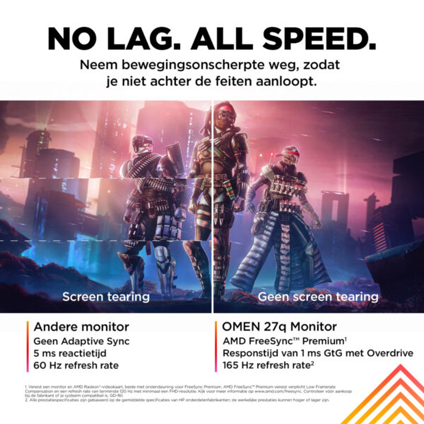 OMEN by HP 27 inch QHD 165 Hz gamingmonitor - OMEN 27q - Afbeelding 7